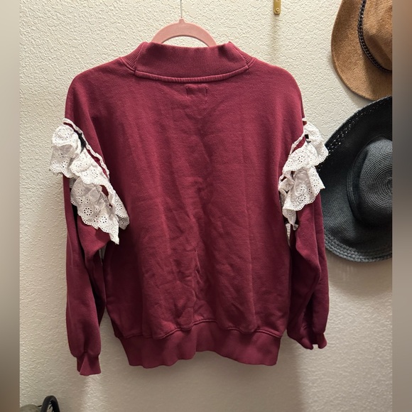 BDG Emory Ruffle Sweatshirt - Picture 4 of 6